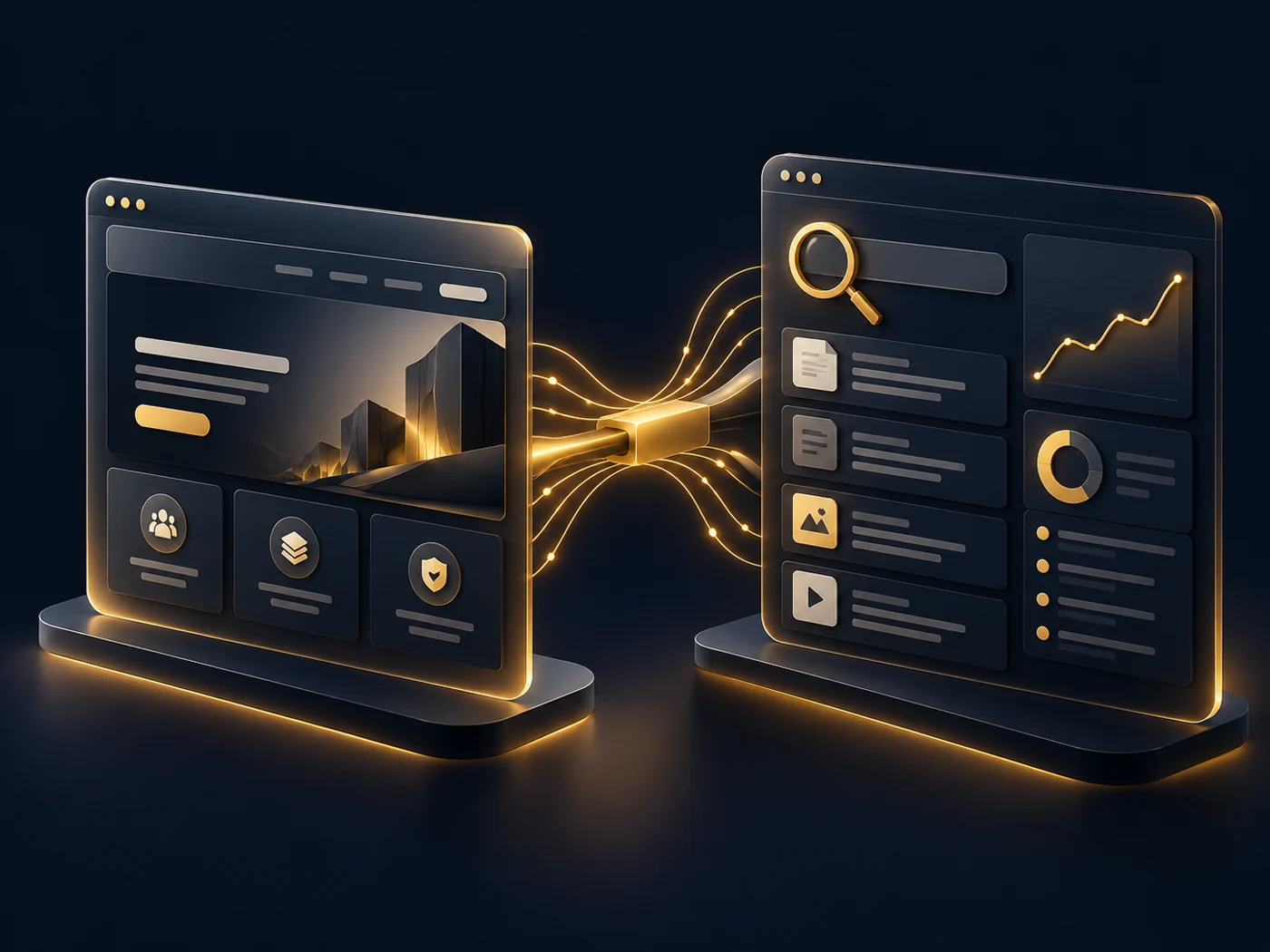 Linked agency and SEO dashboards illustrating white label SEO delivery under your brand.